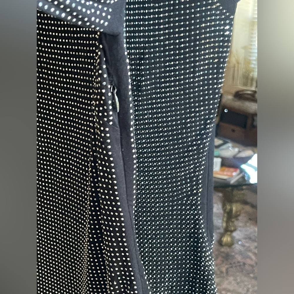 Bebe Body-con Mesh Rhinestone Mini Dress - Picture 8 of 13